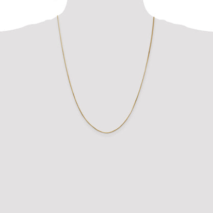 14K Yellow Gold 24 Inch .8mm Octagonal Snake With Lobster Clasp Chain