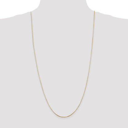14K Yellow Gold 30 Inch .9mm Octagonal Snake With Lobster Clasp Chain