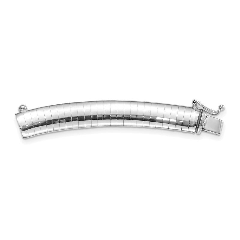 14K White Gold 8mm Dome Omega Extender for Necklace