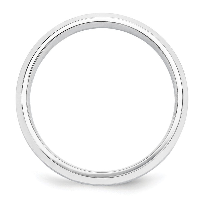 Platinum 5mm Polished Beveled Edge Wedding Band