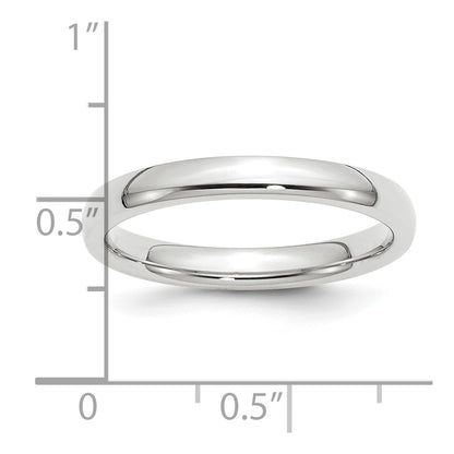 Platinum 3mm Comfort-Fit Wedding Band Ring