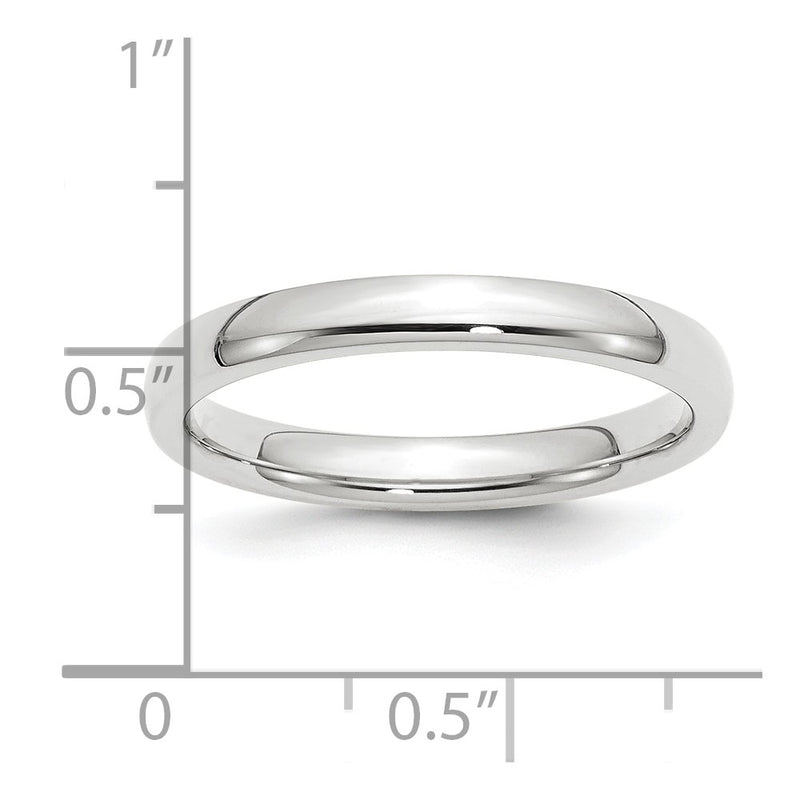 Platinum 3mm Comfort-Fit Wedding Band Ring