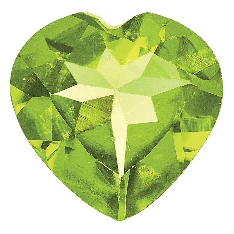 Gemstone Peridot Aa Quality 7mm Heart