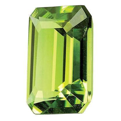 Gemstone Peridot Aa Quality 10X8mm Emerald Cut
