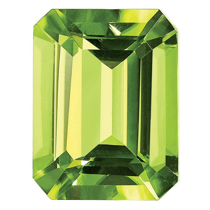 Gemstone Peridot Aa Quality 10X8mm Emerald Cut