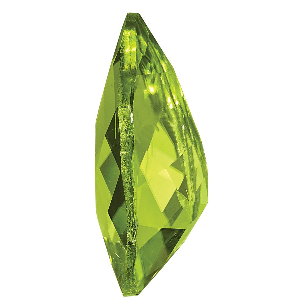 Gemstone Peridot Aa Quality 10X7mm Pear Checkerboard