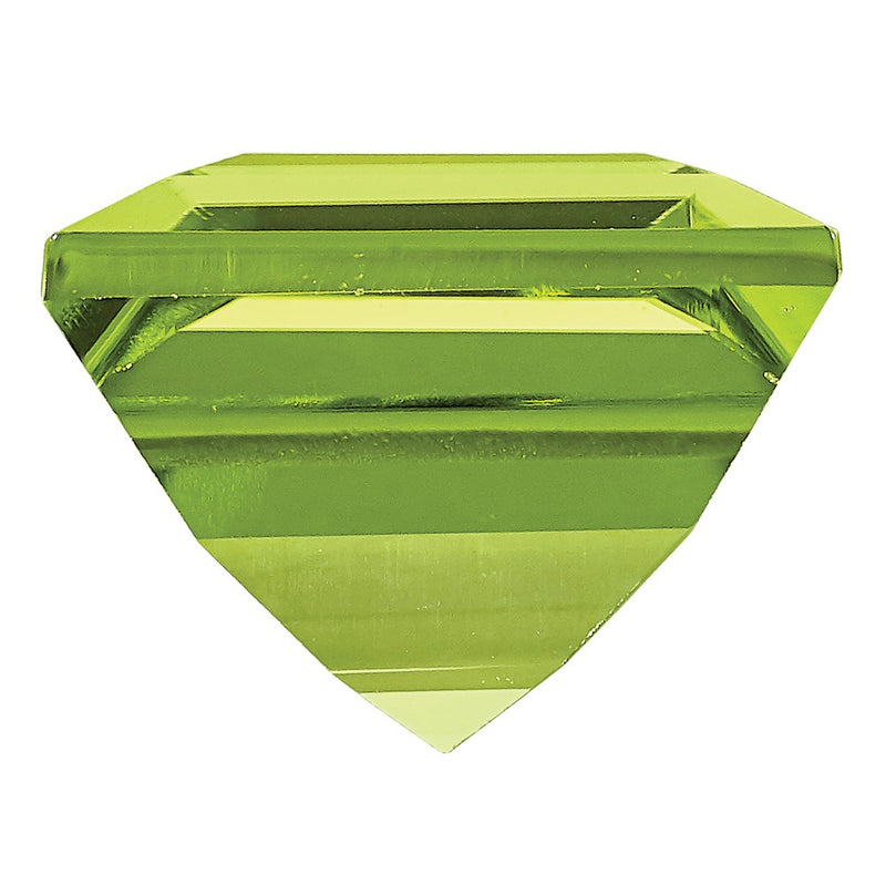 Gemstone Peridot Aa Quality 7mm Square Step-Cut