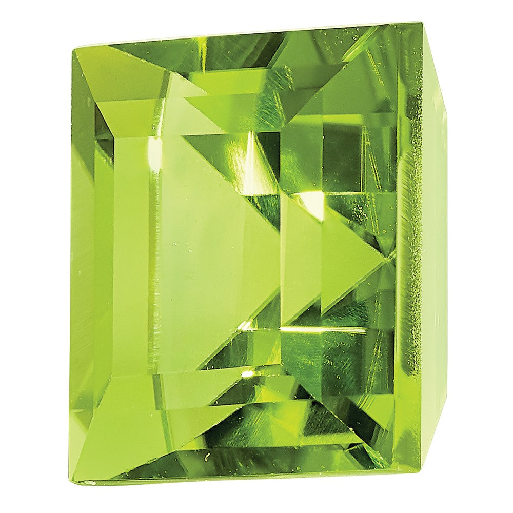 Gemstone Peridot Aa Quality 6mm Square Step-Cut