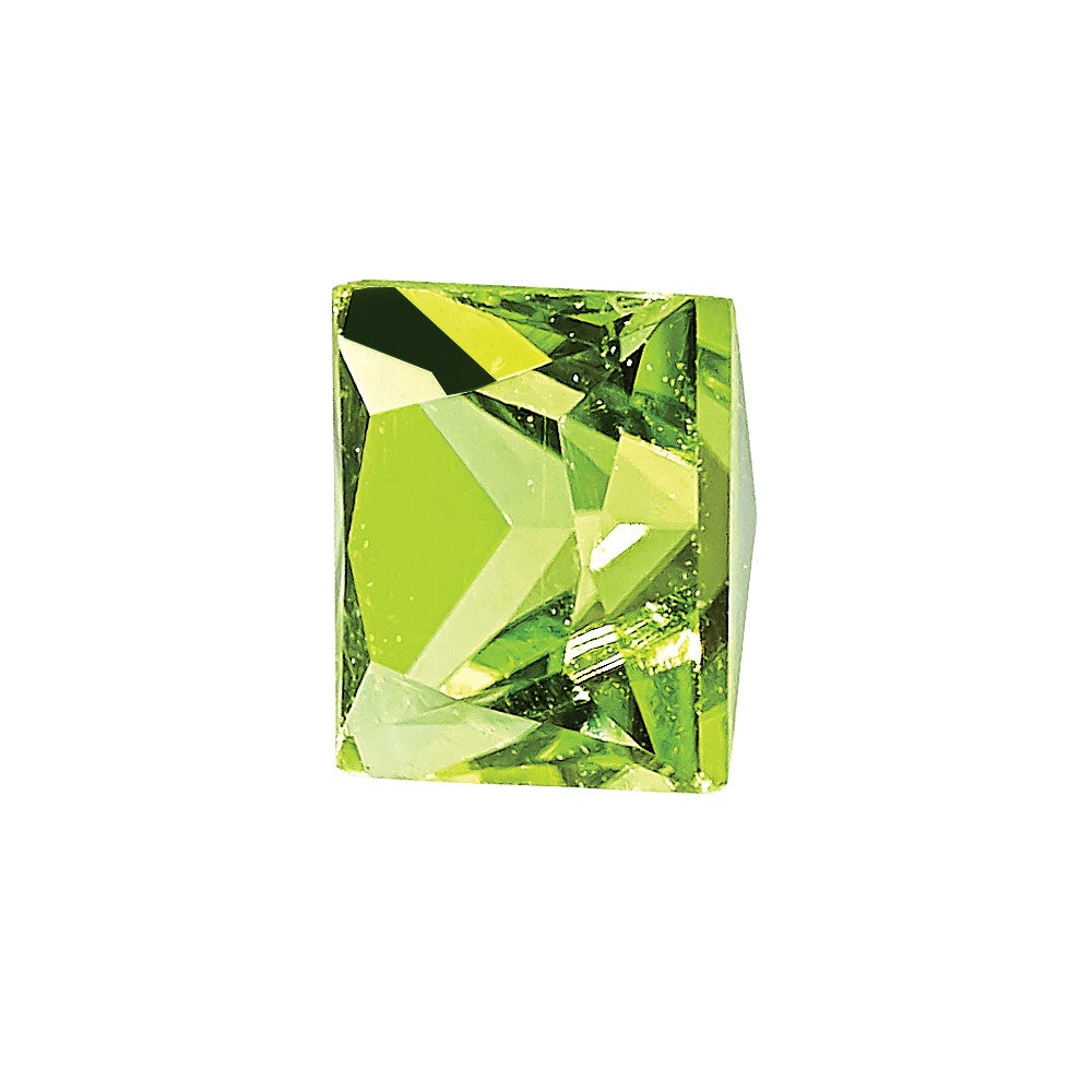 Gemstone Peridot Aa Quality 4mm Square Step-Cut