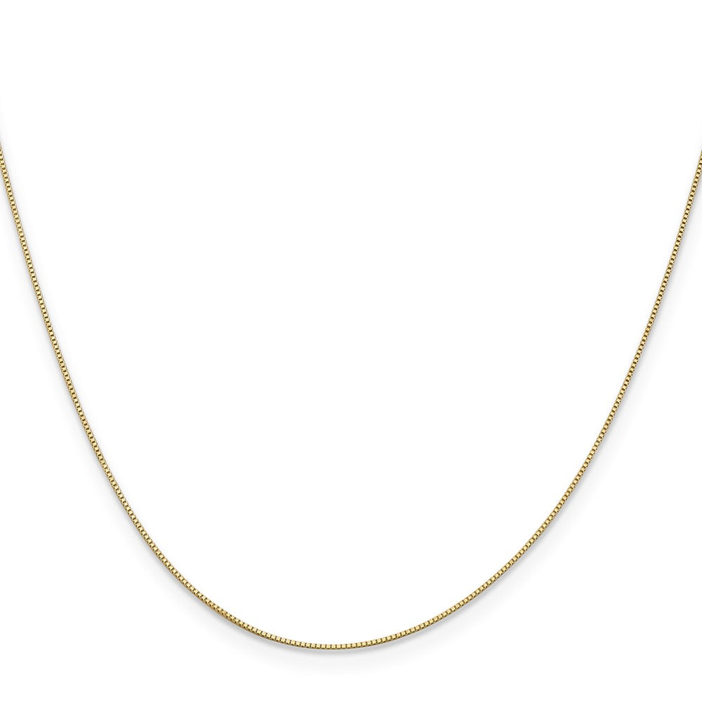 14K Yellow Gold 24 Inch .5mm Box With Spring Ring Clasp Chain Necklace