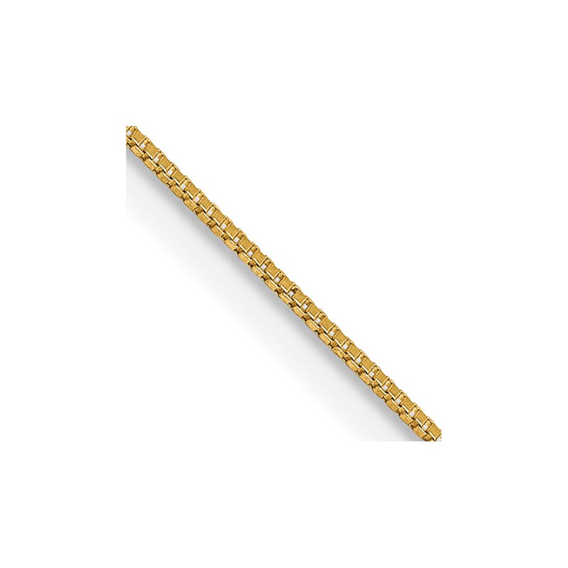 14K Yellow Gold 20 Inch .5mm Box With Spring Ring Clasp Chain Necklace