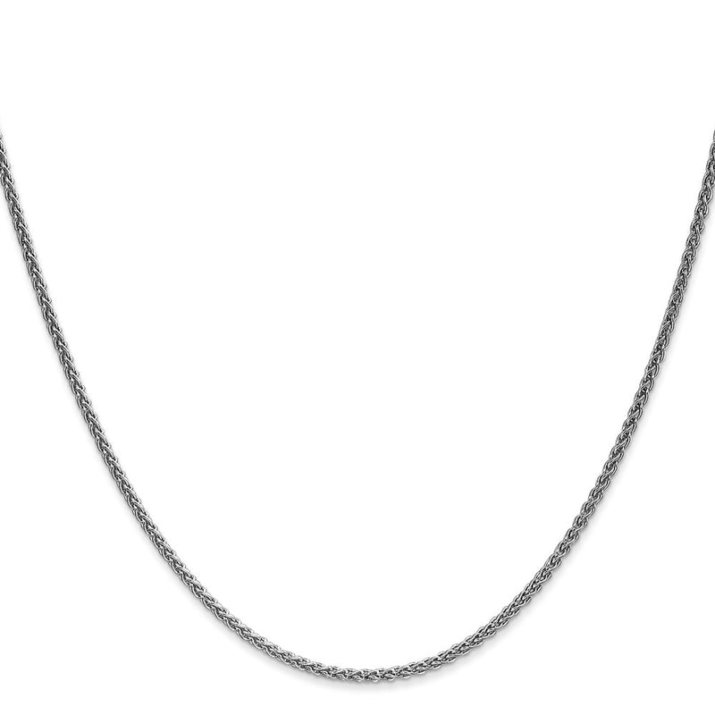 14K White Gold 24 Inch 1.7mm Spiga With Lobster Clasp Chain Necklace