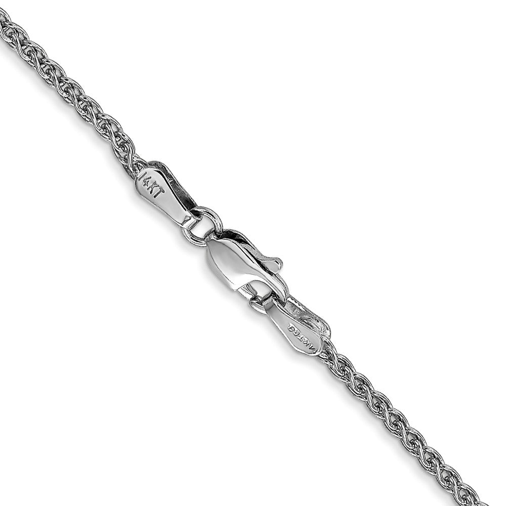 14K White Gold 22 Inch 1.7mm Spiga With Lobster Clasp Chain Necklace