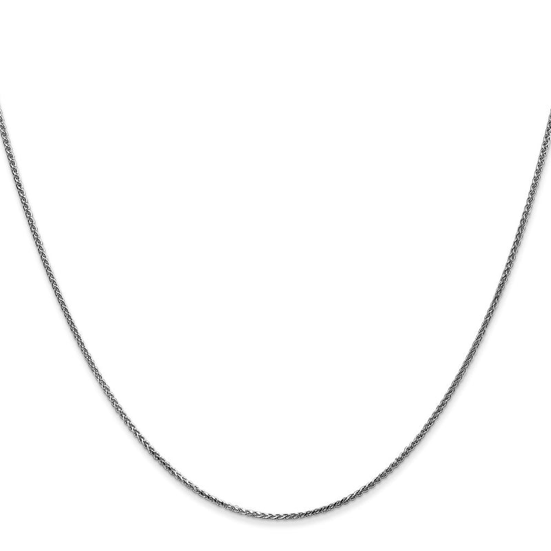 14K White Gold 20 Inch 1.05mm Diamond-Cut Spiga With Spring Ring Clasp Chain Necklace