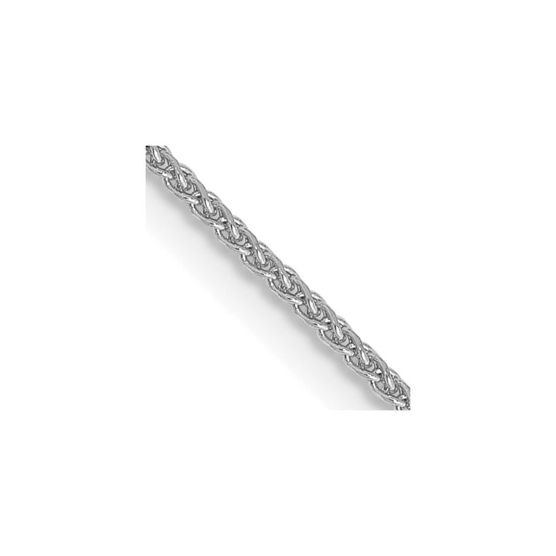14K White Gold 20 Inch 1.05mm Diamond-Cut Spiga With Spring Ring Clasp Chain Necklace