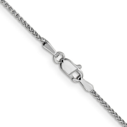 14K White Gold 14 Inch 1.25mm Diamond-Cut Spiga With Lobster Clasp Chain