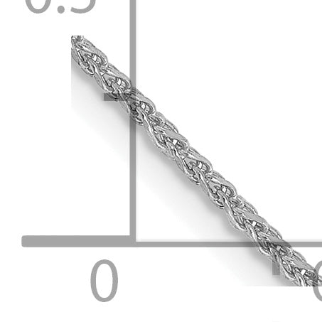 14K White Gold 14 Inch 1.25mm Diamond-Cut Spiga With Lobster Clasp Chain