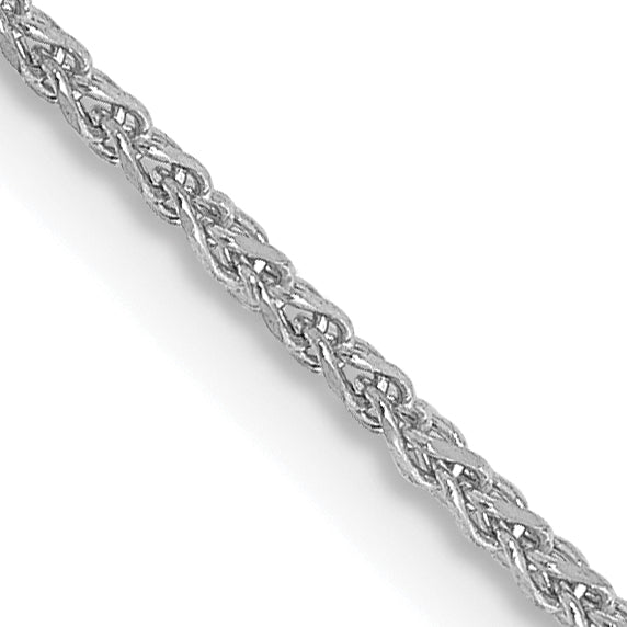 14K White Gold 14 Inch 1.25mm Diamond-Cut Spiga With Lobster Clasp Chain