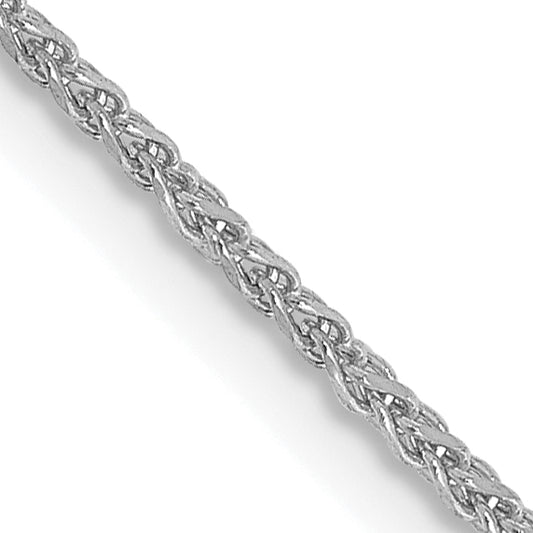 14K White Gold 14 Inch 1.25mm Diamond-Cut Spiga With Lobster Clasp Chain