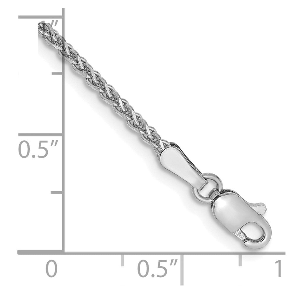 14K White Gold 7 Inch 1.7mm Diamond-Cut Spiga With Lobster Clasp Bracelet