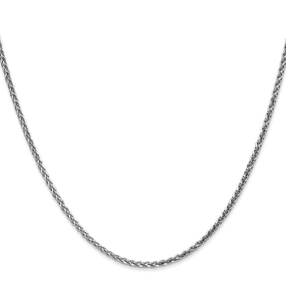 14K White Gold 16 2.1mm Diamond-Cut Spiga With Lobster Clasp Chain Children's Necklace