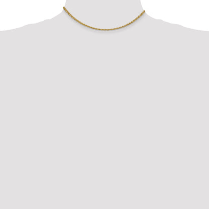 14K Yellow Gold 14 Inch 2.1mm Spiga With Lobster Clasp Chain
