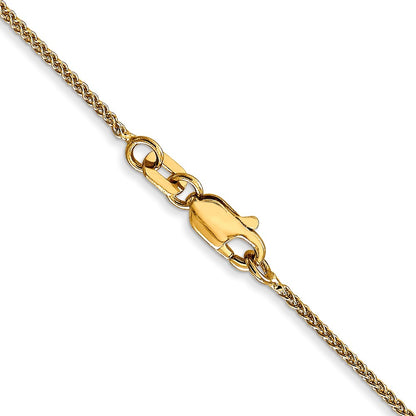 14K Yellow Gold 18 Inch 1.05mm Spiga With Lobster Clasp Chain Necklace
