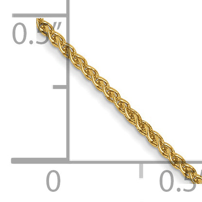14K Yellow Gold 14 Inch 1.05mm Spiga With Lobster Clasp Chain