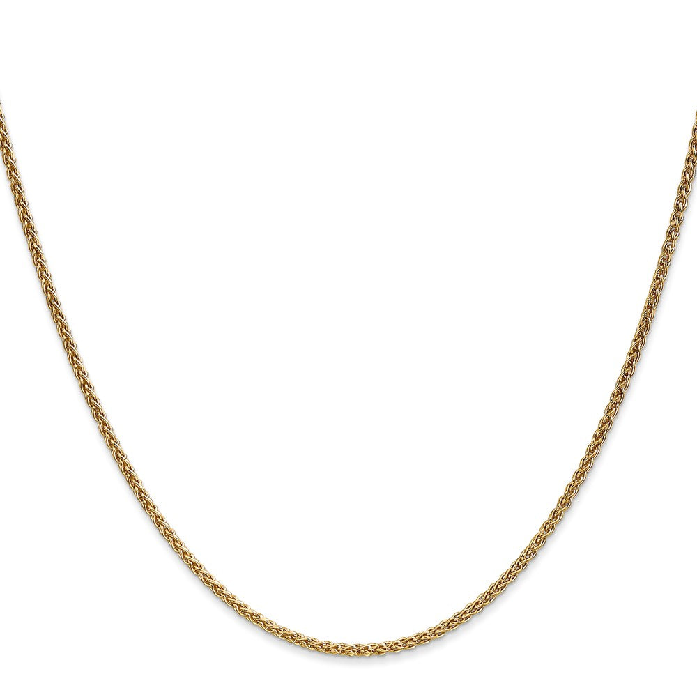 14K Yellow Gold 1.7mm Spiga With Lobster Clasp Chain Necklace