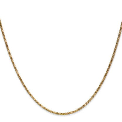 14K Yellow Gold 1.7mm Spiga With Lobster Clasp Chain Necklace