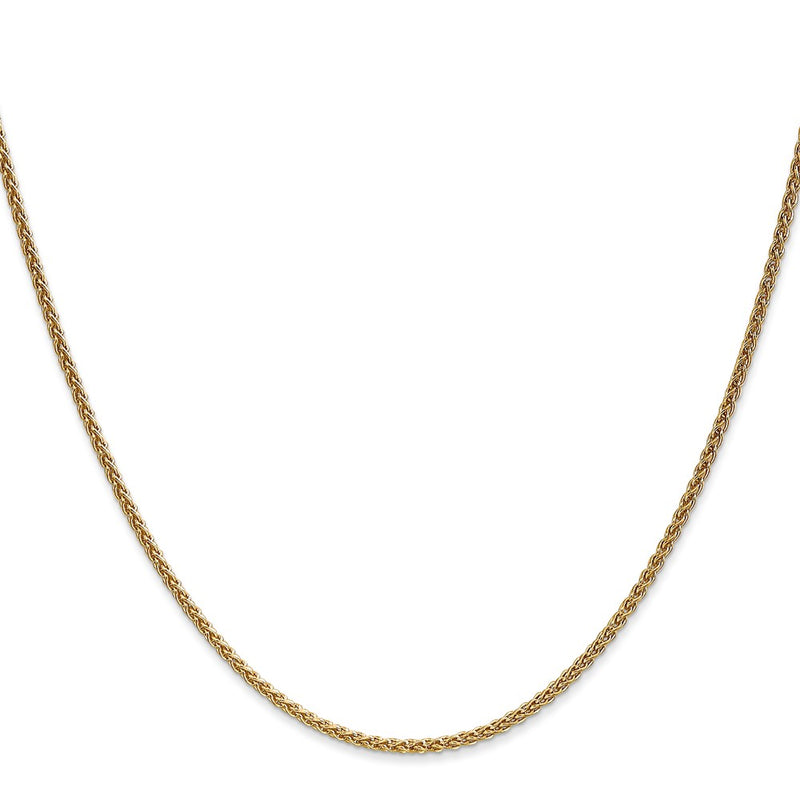 14K Yellow Gold 1.7mm Spiga With Lobster Clasp Chain Necklace