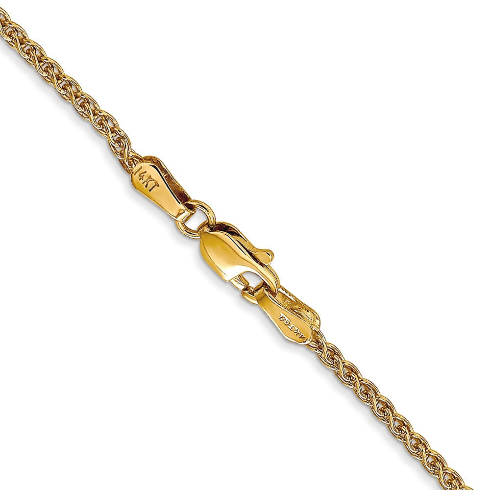 14K Yellow Gold 1.7mm Spiga With Lobster Clasp Chain Necklace