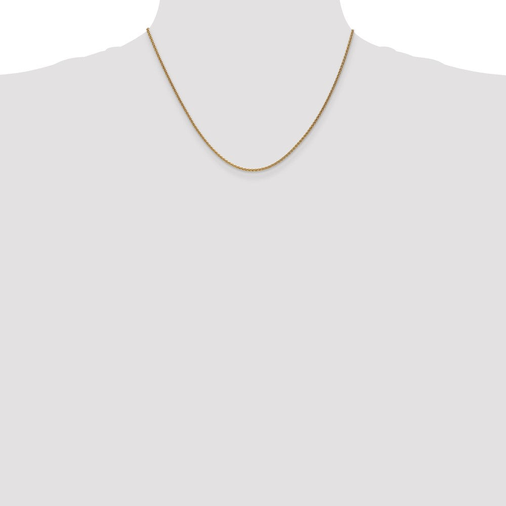 14K Yellow Gold 1.7mm Spiga With Lobster Clasp Chain Necklace