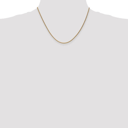 14K Yellow Gold 1.7mm Spiga With Lobster Clasp Chain Necklace