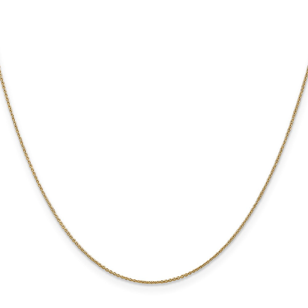 14k Yellow Gold .75mm Round Open Link Cable Chain Children's Necklace