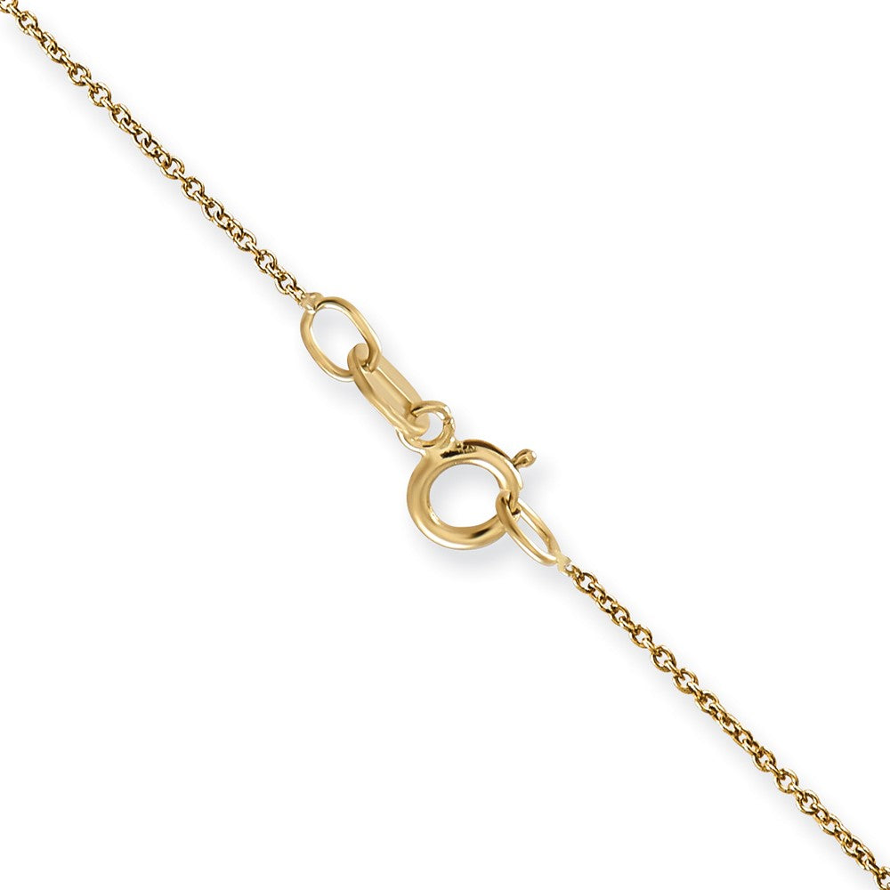 14k Yellow Gold .75mm Round Open Link Cable Chain Children's Necklace