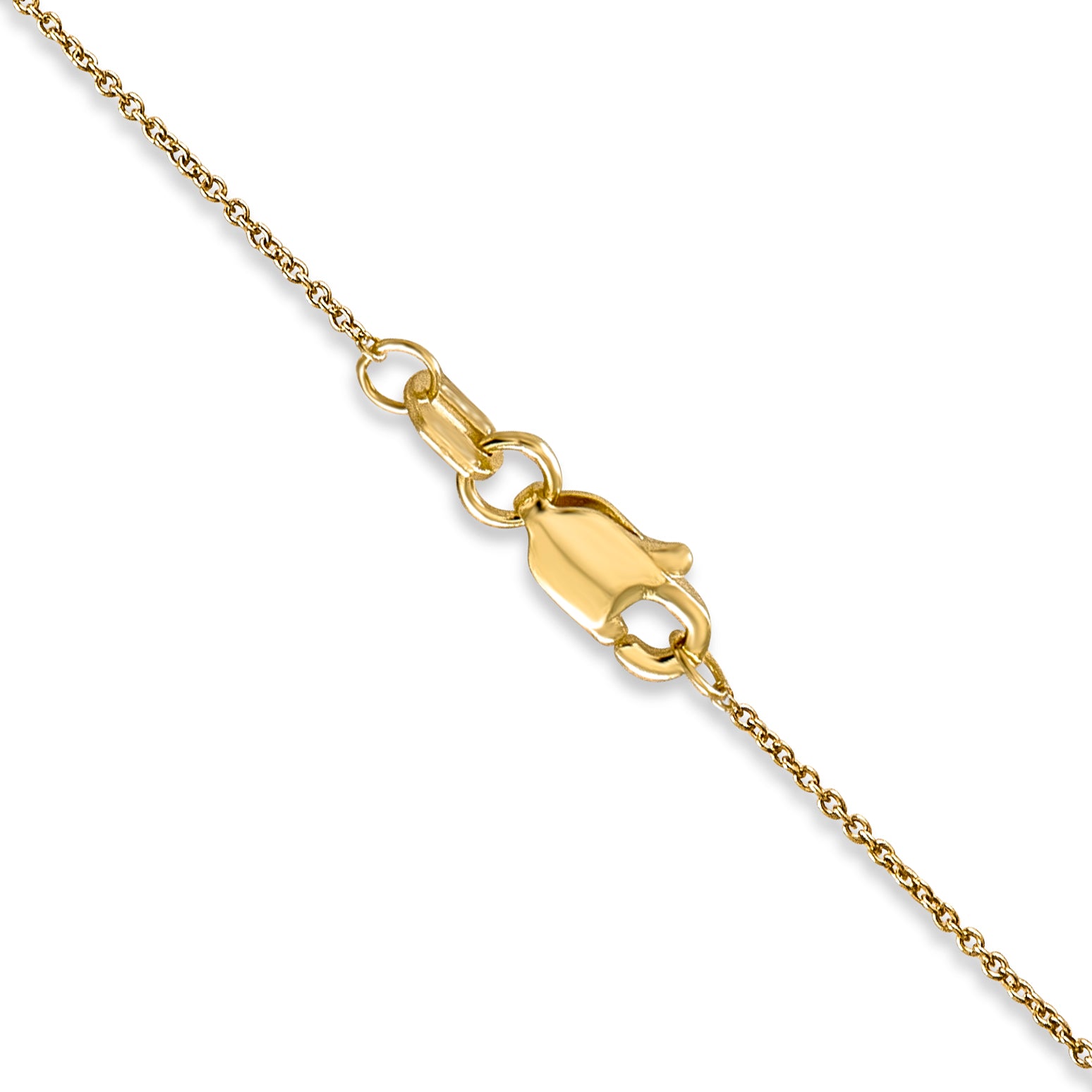 14K Yellow Gold 14 Inch .75mm Cable With Spring Ring Clasp Pendant Chain