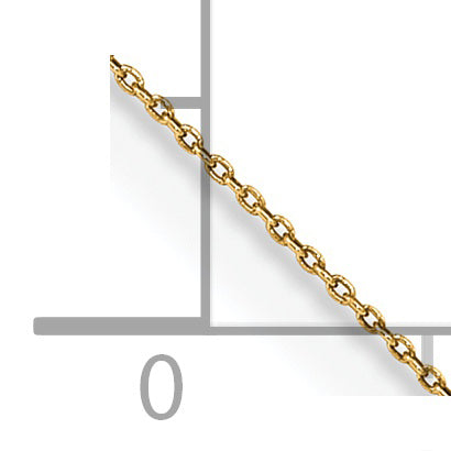 14K Yellow Gold 14 Inch .75mm Cable With Spring Ring Clasp Pendant Chain