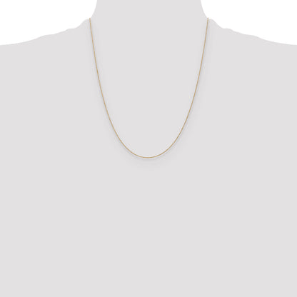 22 Inch 14K .75mm Round Open Link Cable Chain
