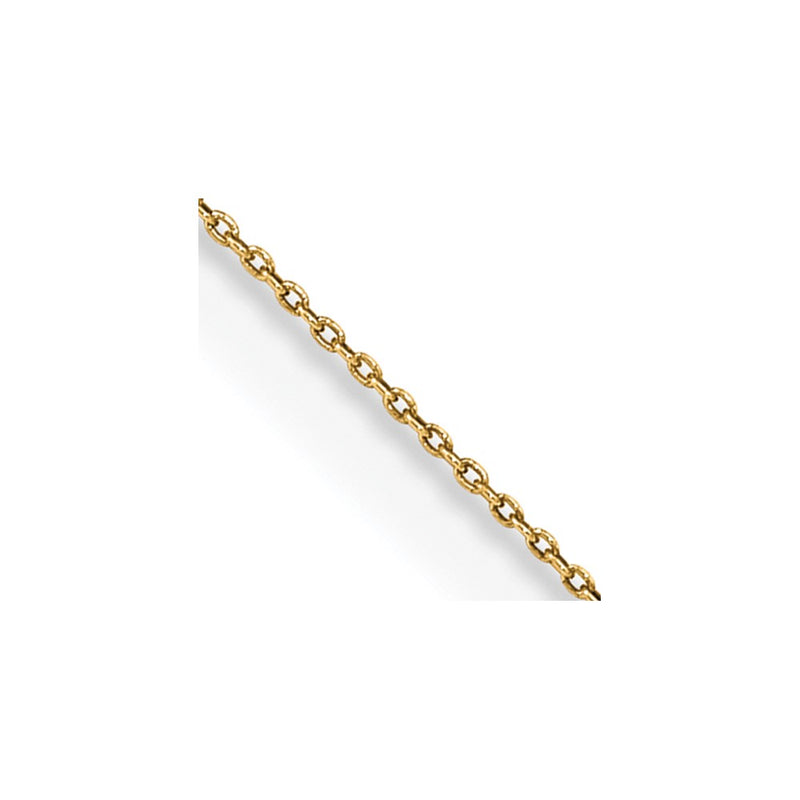22 Inch 14K .75mm Round Open Link Cable Chain Necklace