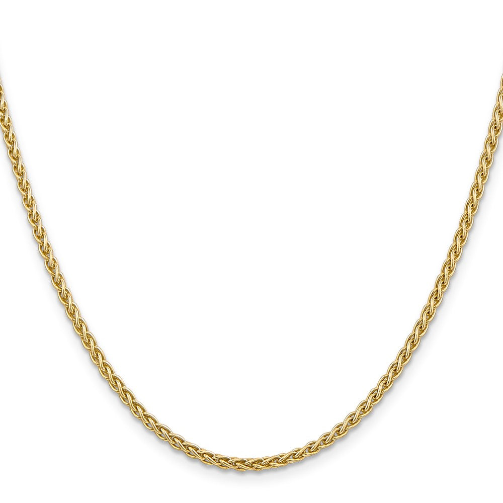 14K Yellow Gold 24 Inch 2.8mm Spiga With Lobster Clasp Chain Necklace