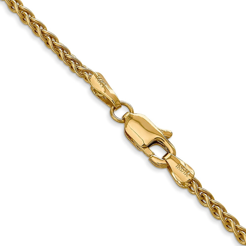 14K Yellow Gold 24 Inch 2.8mm Spiga With Lobster Clasp Chain Necklace
