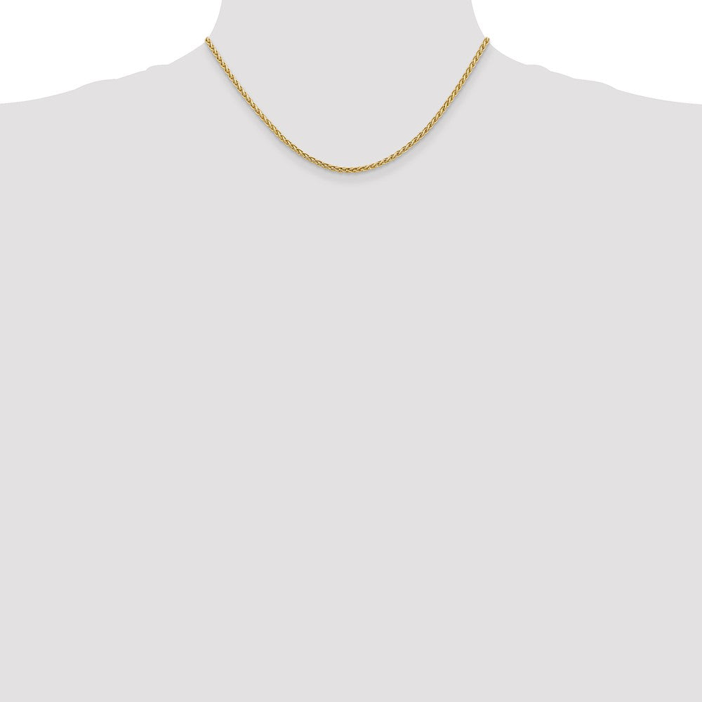 14K Yellow Gold 16 Inch 2.8mm Spiga With Lobster Clasp Chain Necklace