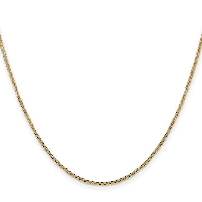 14K Yellow Gold 1.45mm Solid Diamond-Cut Cable With Lobster Clasp Chain Necklace