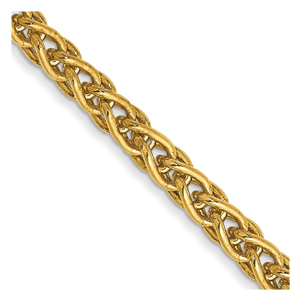 14K Yellow Gold 24 Inch 2.8mm Spiga With Lobster Clasp Chain Necklace
