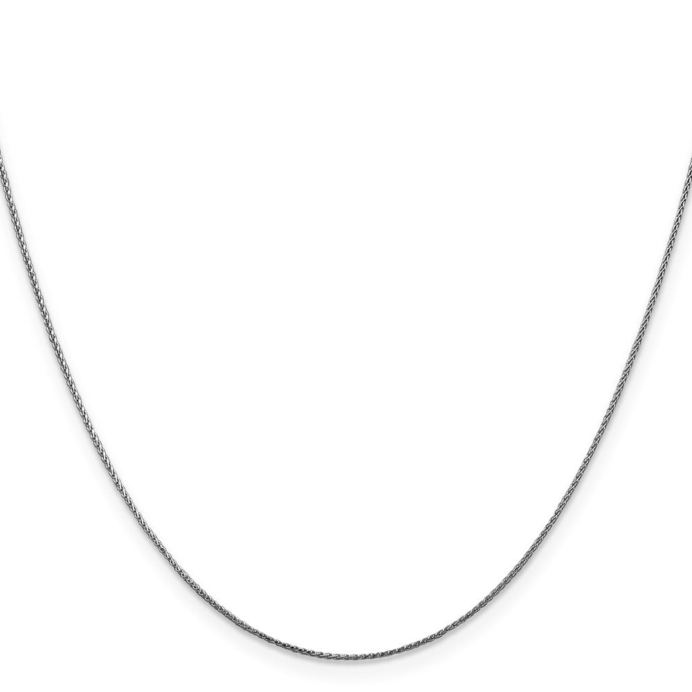 14K White Gold 22 Inch .85mm Diamond-Cut Spiga With Lobster Clasp Chain Necklace