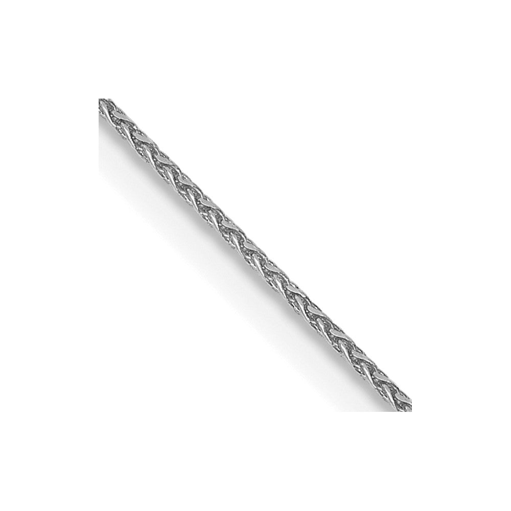 14K White Gold 22 Inch .85mm Diamond-Cut Spiga With Lobster Clasp Chain Necklace