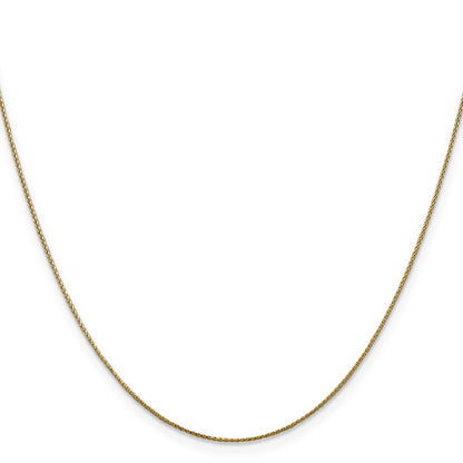 14K Yellow Gold .85mm Diamond-Cut Spiga With Lobster Clasp Chain Necklace