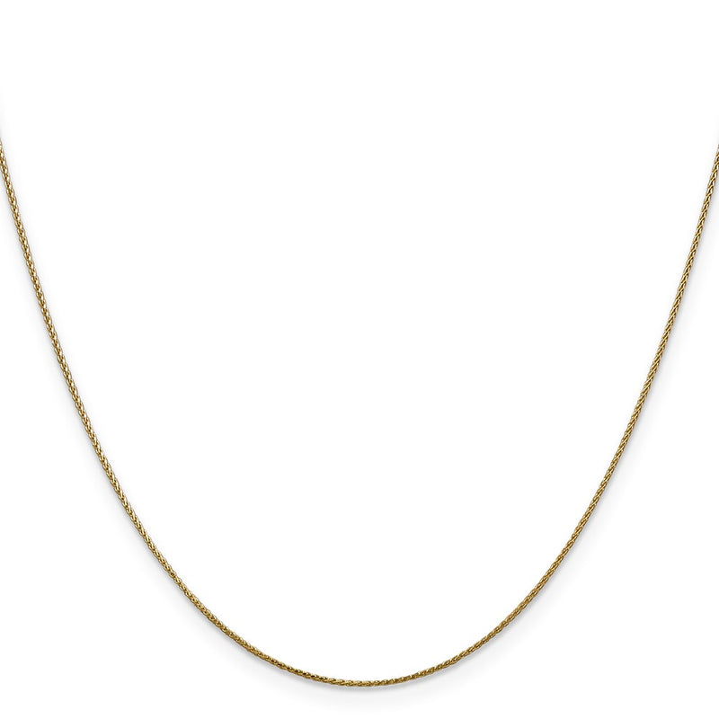 14K Yellow Gold .85mm Diamond-Cut Spiga With Lobster Clasp Chain Necklace