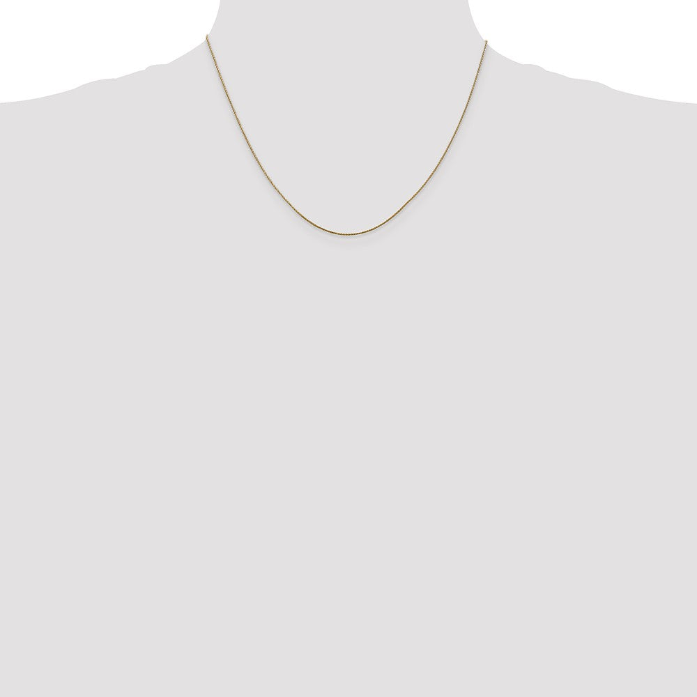 14K Yellow Gold .85mm Diamond-Cut Spiga With Lobster Clasp Chain Necklace